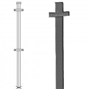 Столб 50*50*2400 с планкой квадратный Столб 50*50*2400 с планкой квадратный